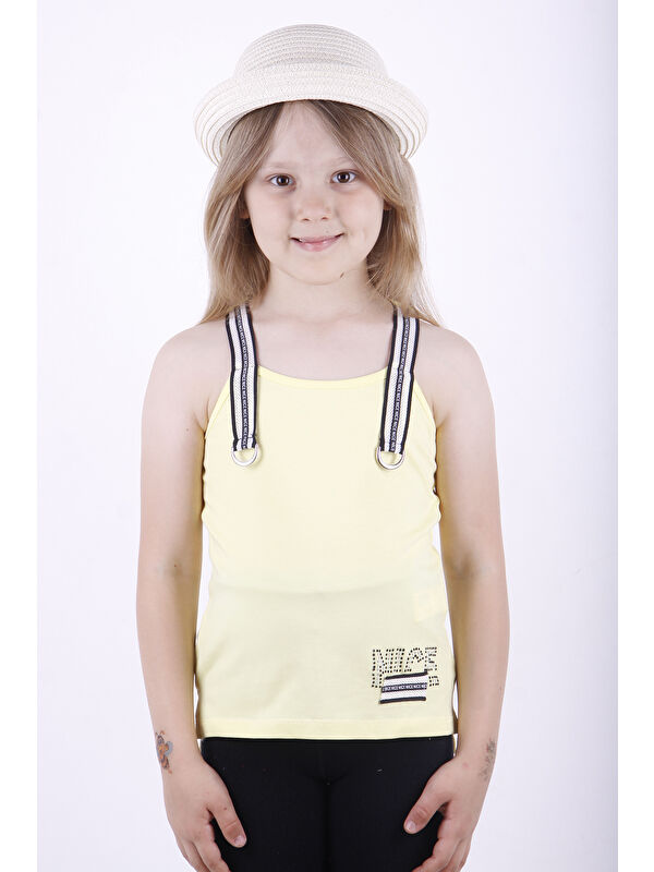 Toontoykids Kız Çocuk Omuz Şerit Aksesuarlı Atlet