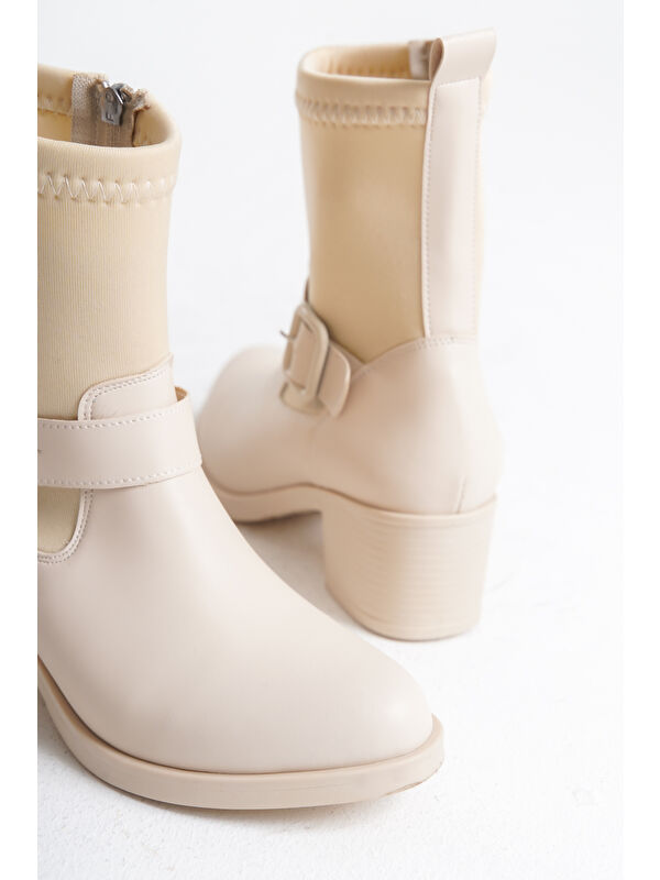 D1004 Soğuk Geçirmez Kışlık Kadın Bot - Görsel 5