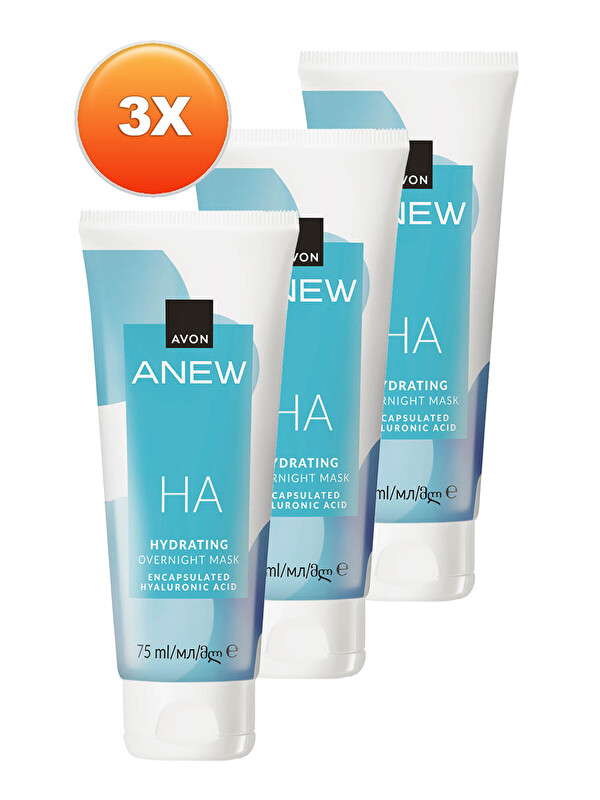 AVON Anew Hyalüronik Asit İçeren Gece Maskesi 75 Ml. Üçlü Set