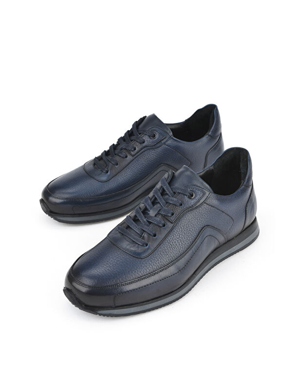 Erkek Hakiki Deri Ayakkabı 151745Z0828 Lacivert - Görsel 6