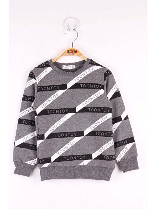 Toontoykids Erkek Çocuk Şeritli Sweatshirt