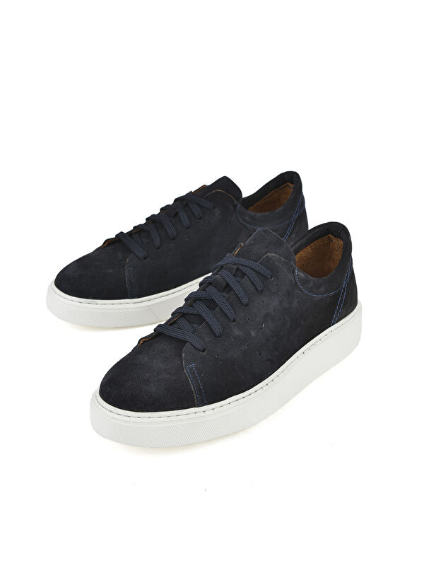Erkek Hakiki Deri Sneaker 1511026Z8952 Lacivert - Görsel 6