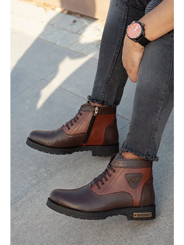 504 Soğuk Geçirmez Kürklü Unisex Çocuk Kışlık Fermuarlı Bot - Görsel 3