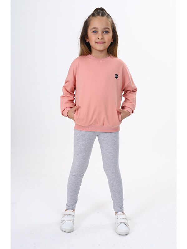 Toontoykids Kız Çocuk Baskılı Taytlı Takım