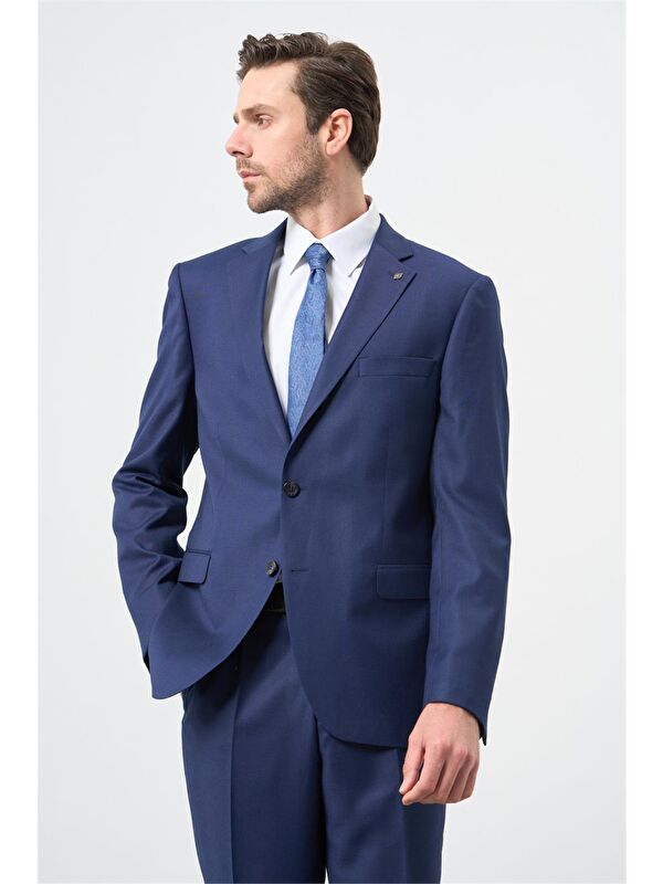 İMZA Koyu Lacivert Mono Yaka 6 Drop Comfort Fit Classic Takım Elbise 1001245169
