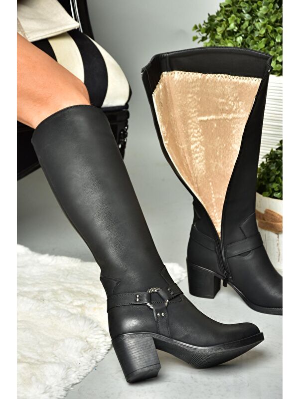 R6742113 Siyah Kadın Çizme - Görsel 5