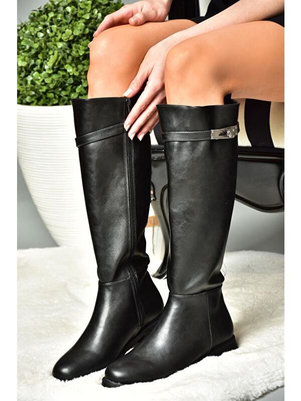 R3122253 Siyah Kadın Çizme - Görsel 5