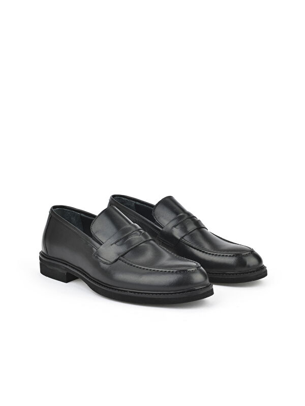 Erkek Hakiki Deri Klasik Ayakkabı 151985Z1602 Siyah - Görsel 3