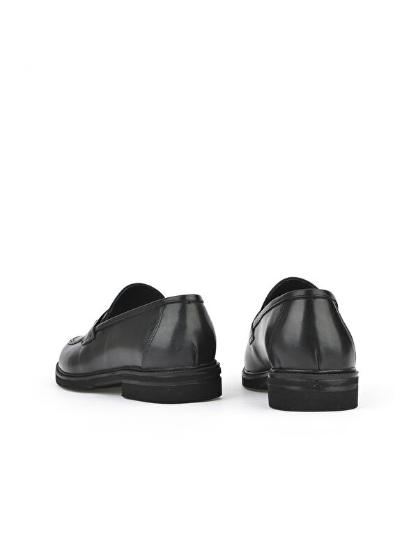 Erkek Hakiki Deri Klasik Ayakkabı 151985Z1602 Siyah - Görsel 4