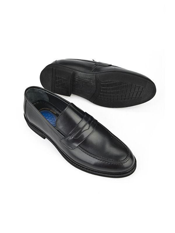 Erkek Hakiki Deri Klasik Ayakkabı 151985Z1602 Siyah - Görsel 5