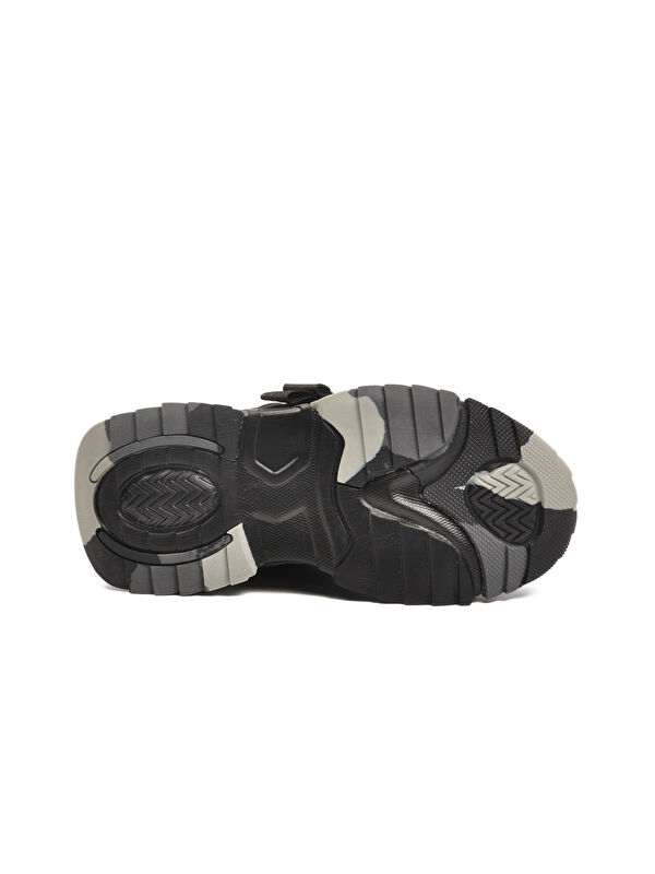 Siyah Cırtlı Hafif Esnek Erkek Çocuk Spor Ayakkabı 2021 F - Görsel 6