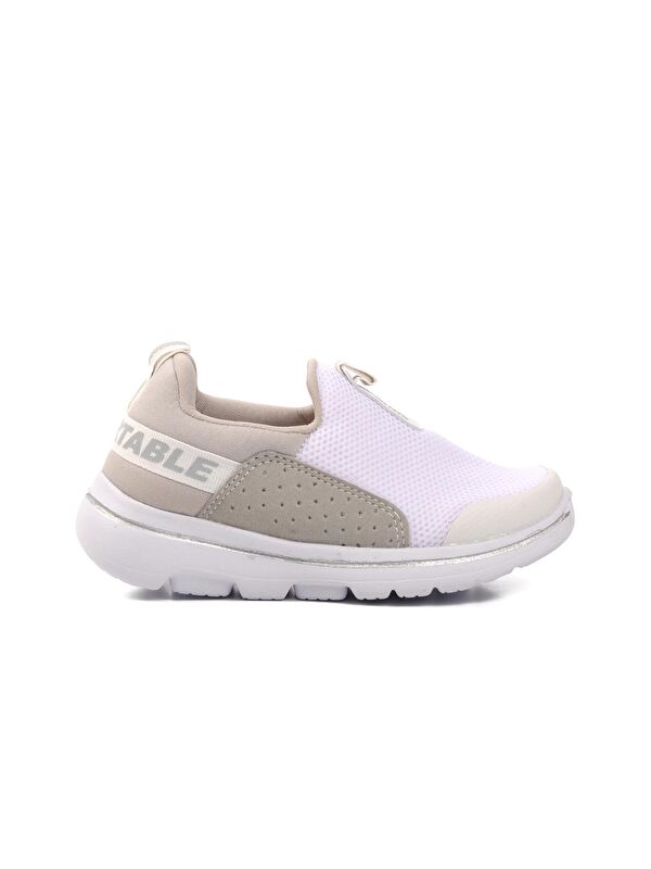 Ayakmod Beyaz Slip-On Çocuk Spor Ayakkabı BST-B82-P