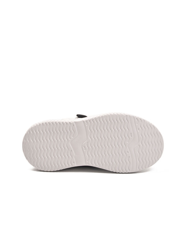 Siyah Beyaz Cırtlı Hafif Esnek Erkek Çocuk Spor Ayakkabı 2033 F - Görsel 6