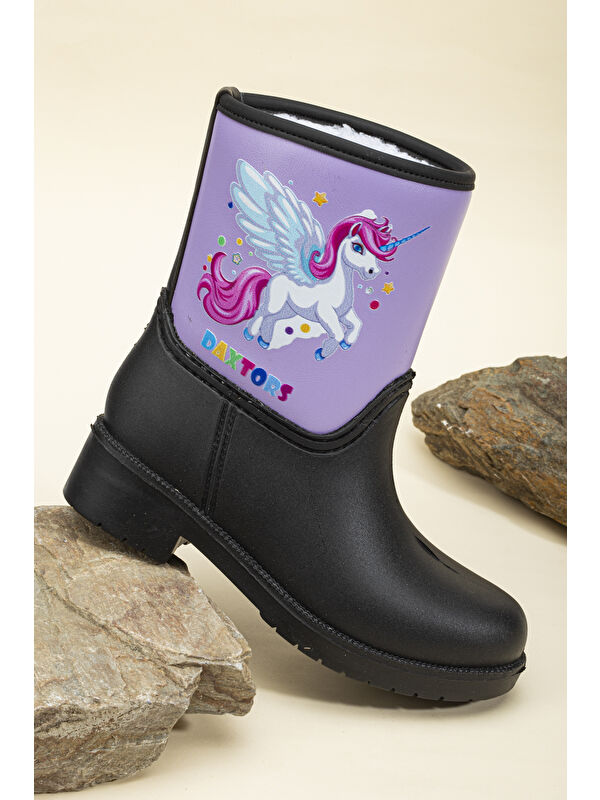 Prenses Su Ve Soğuk Geçirmez Kız Çocuk Kar Botu Ve Çizme - Görsel 3