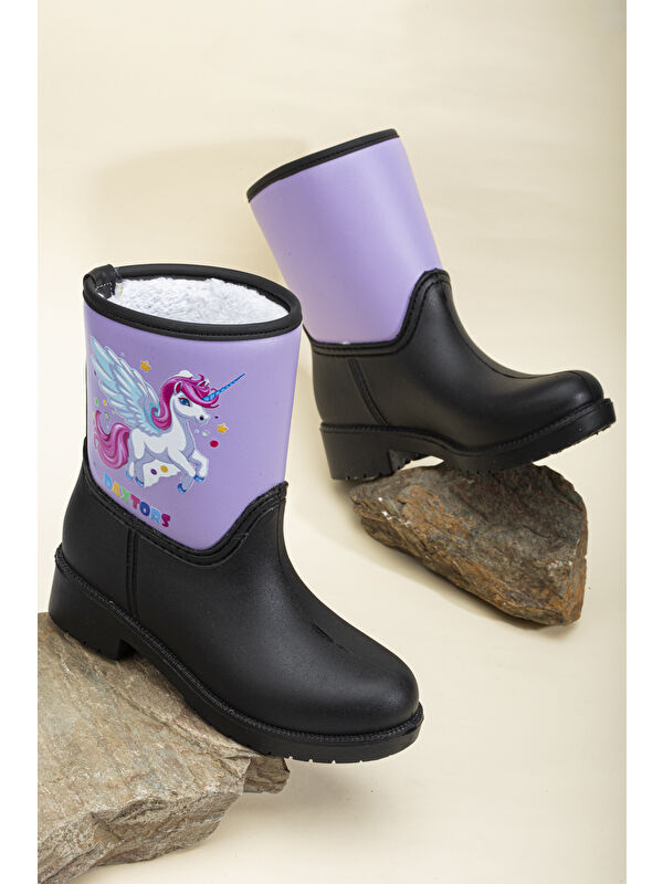 Prenses Su Ve Soğuk Geçirmez Kız Çocuk Kar Botu Ve Çizme - Görsel 4