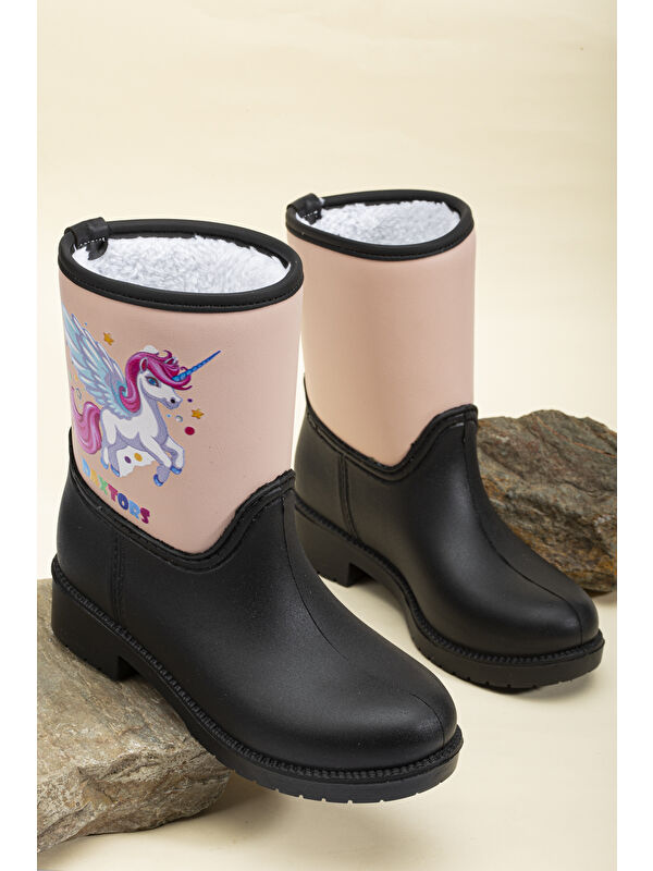 Prenses Su Ve Soğuk Geçirmez Kız Çocuk Kar Botu Ve Çizme - Görsel 3