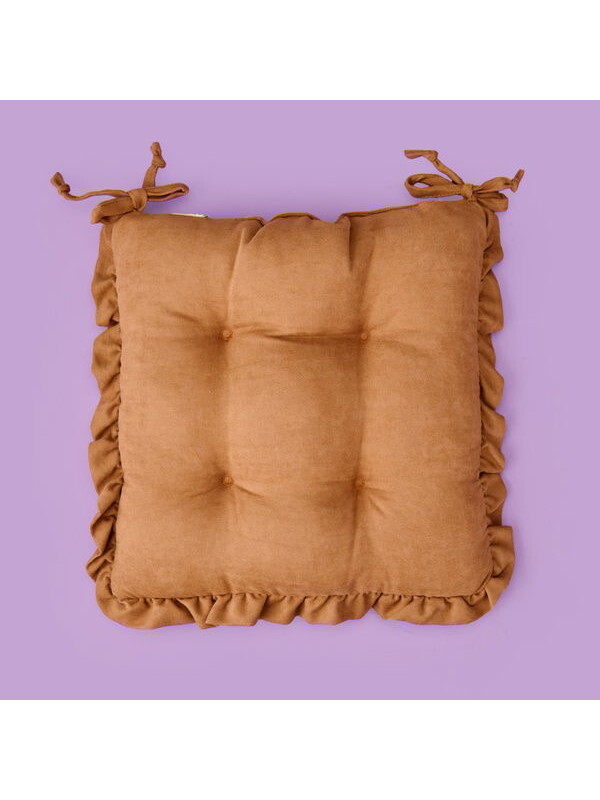 Evidea Soft Nora Sandalye Minderi - Açık Kahverengi - 40x40 cm