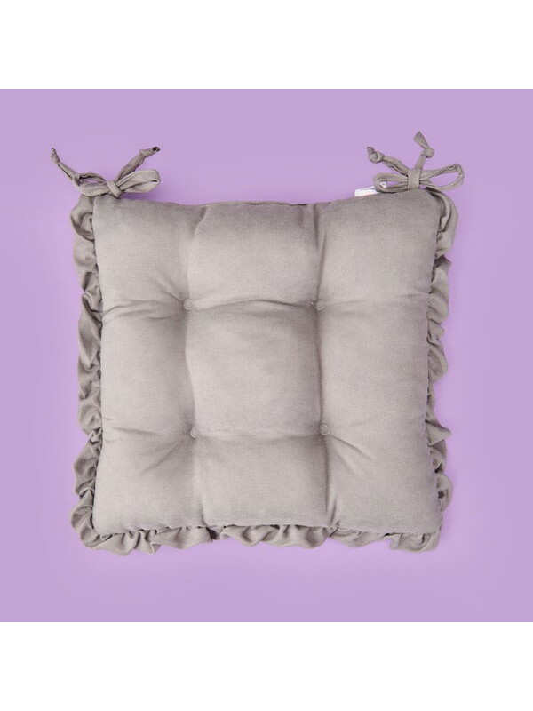 Evidea Soft Nora Sandalye Minderi - Gri - 40x40 cm
