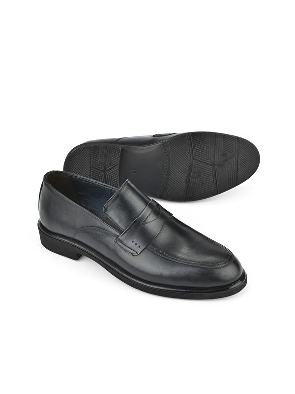 Erkek Hakiki Deri Klasik Ayakkabı 15148Z871 Siyah - Görsel 5