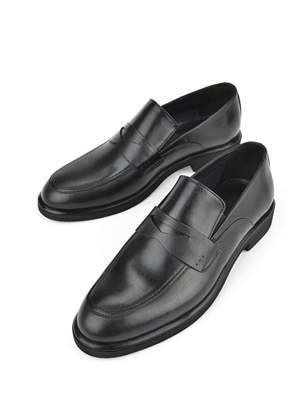 Erkek Hakiki Deri Klasik Ayakkabı 15148Z871 Siyah - Görsel 6