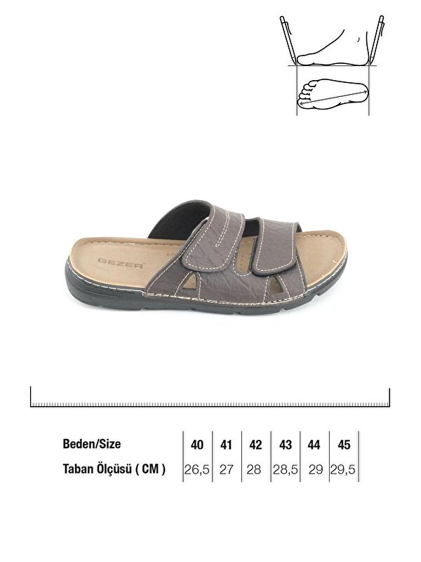 Yazlık Cırt Cırtlı Ayarlanabilir Rahat Taban Erkek Terlik - Görsel 3