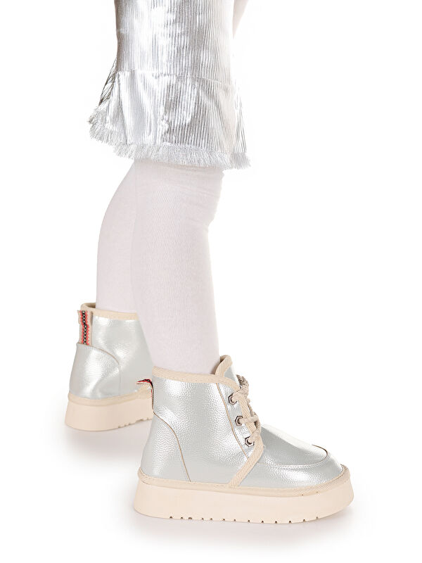 Buck Cilt Bağcıklı Kız Çocuk Bot Ayakkabı - Görsel 5