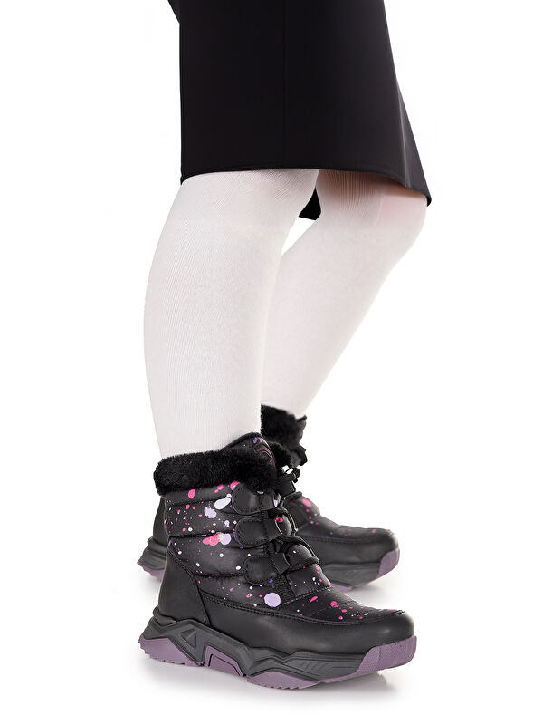 Bambu Bağcıklı Kız Çocuk Kar Botu - Görsel 5