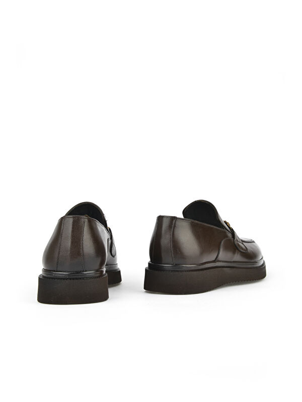 Erkek Hakiki Deri Klasik Ayakkabı 15148Z872 Kahve - Görsel 4