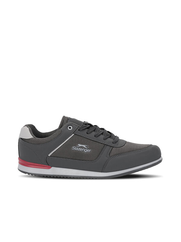 SLAZENGER ATTAL I Erkek Koyu Gri / Kırmızı Günlük Spor Ayakkabısı