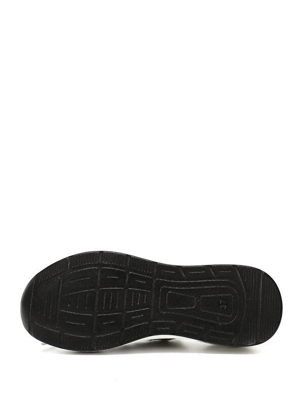 BEYAZ Yuvarlak Burun Dolgu Taban Triko Kadın Sneaker 35557 - Görsel 5