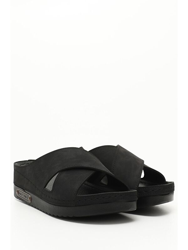 SİYAH Çapraz Bantlı Kadın Günlük Terlik 34059 - Görsel 3