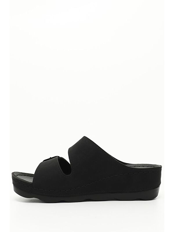 SİYAH Tokalı Kadın Günlük Terlik 34054 - Görsel 4