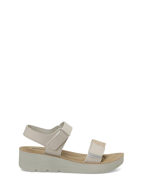Polaris 409105.Z Bej Kadın Comfort Sandalet