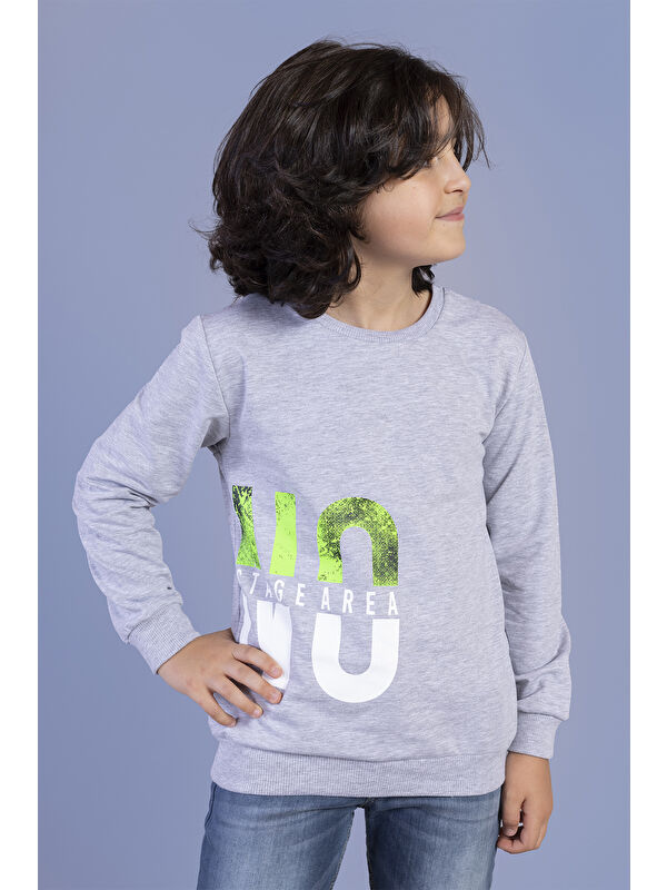 Toontoykids Erkek Çocuk  Baskılı Sweatshirt