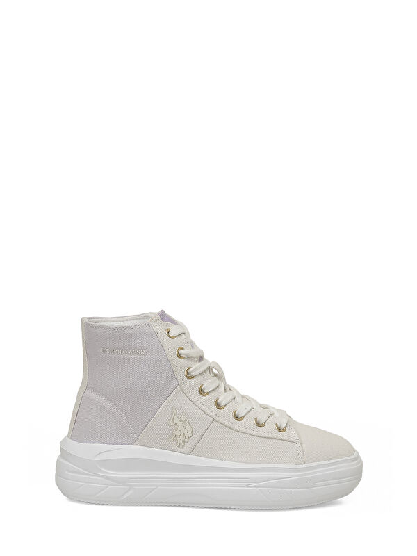 U.S. POLO ASSN. CLEBERAS JR Bej Kız Çocuk High Sneaker