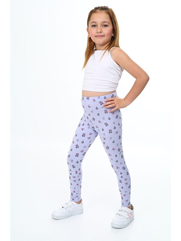 Toontoykids Kız Çocuk Baskılı Tayt