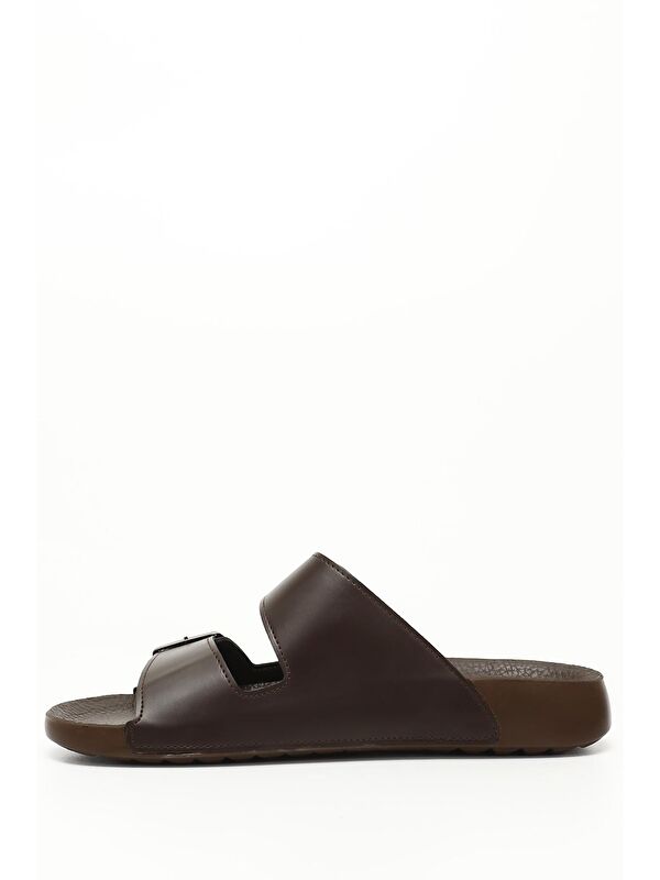 KAHVERENGİ Tokalı Erkek Terlik 34062 - Görsel 4