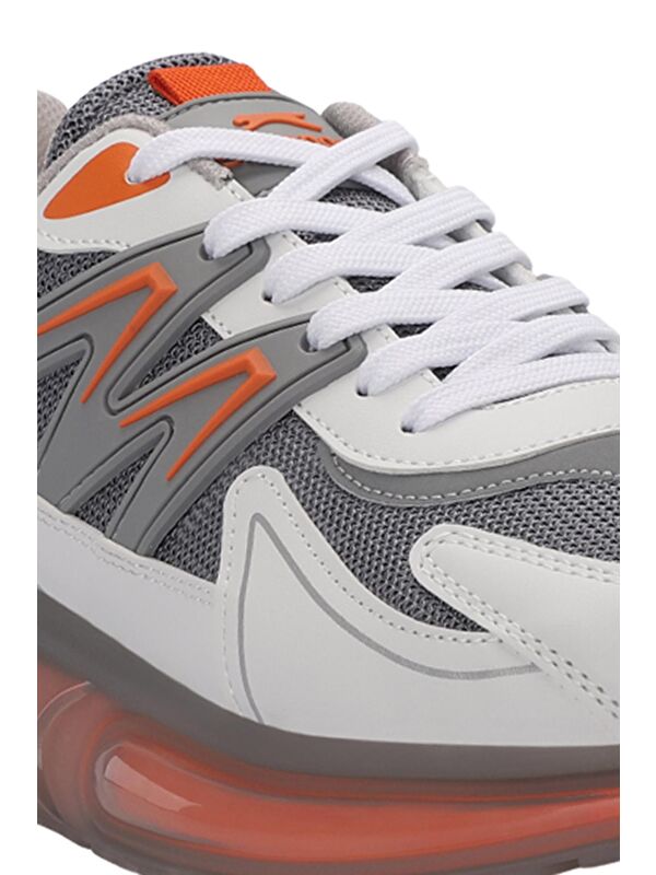 ZIGOR Erkek Sneaker Ayakkabı Gri / Turuncu - Görsel 5