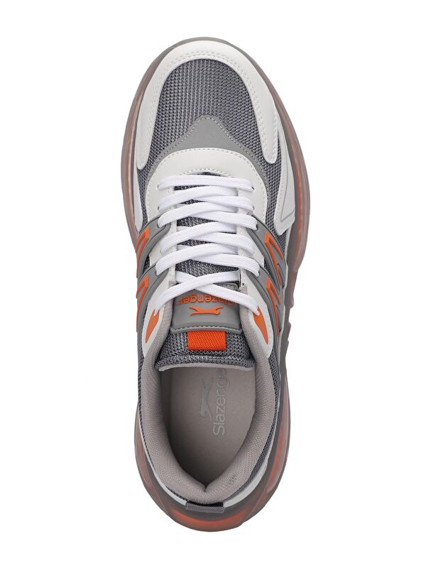 ZIGOR Erkek Sneaker Ayakkabı Gri / Turuncu - Görsel 6