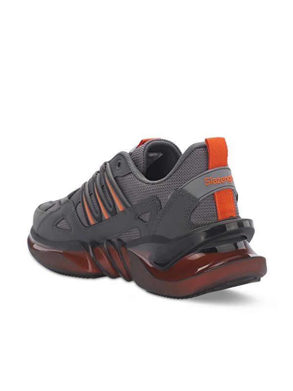 ZALAR Erkek Sneaker Ayakkabı Koyu Gri / Turuncu - Görsel 4