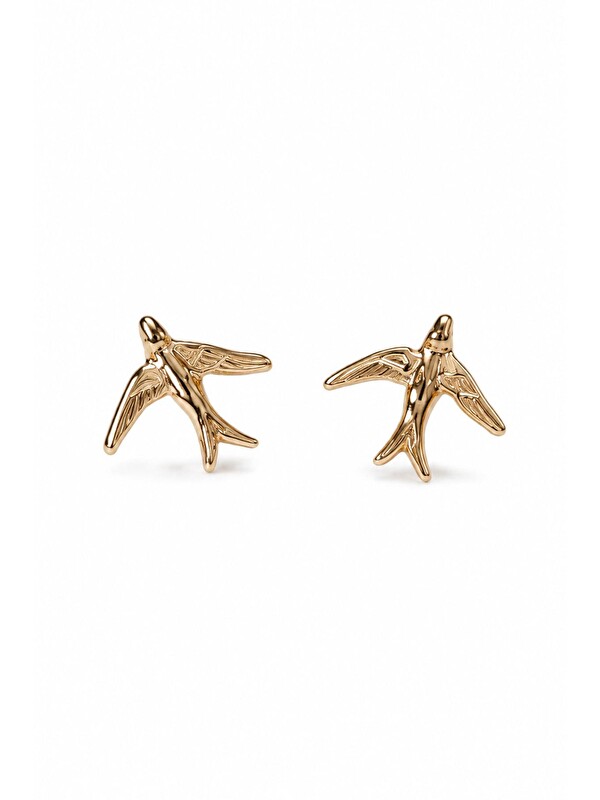New Obsessions Mini Kırlangıç Gold Küpe