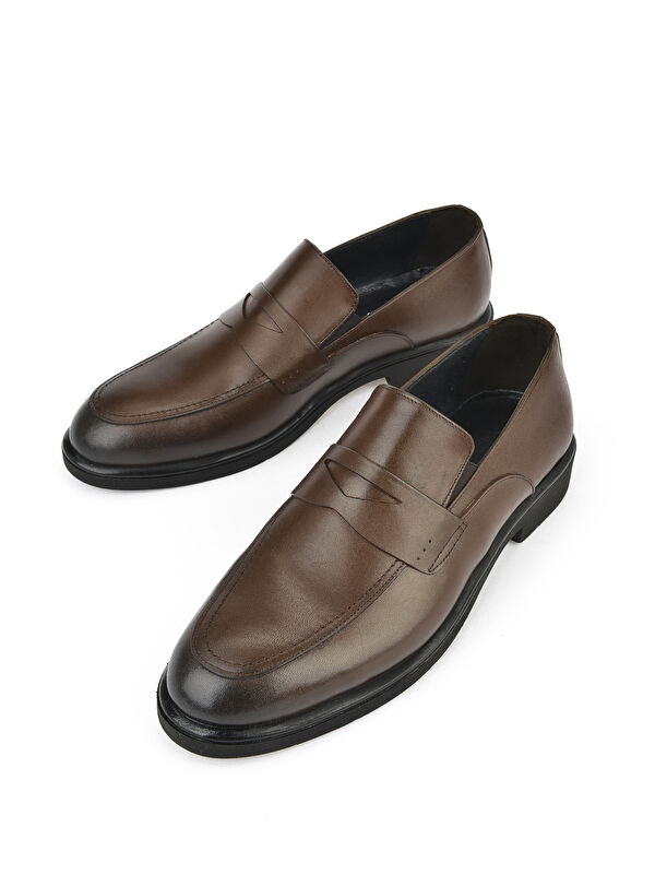 Erkek Hakiki Deri Klasik Ayakkabı 15148Z871 Kahve - Görsel 6