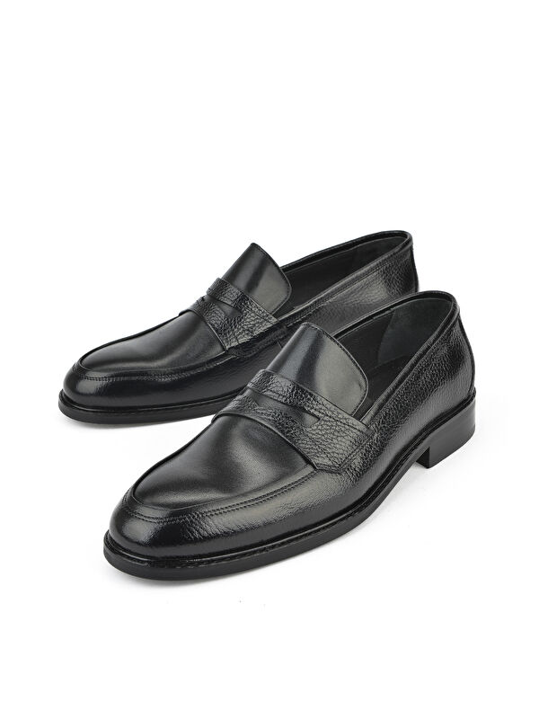 Erkek Hakiki Deri Klasik Ayakkabı 1511027Z468 Siyah - Görsel 6