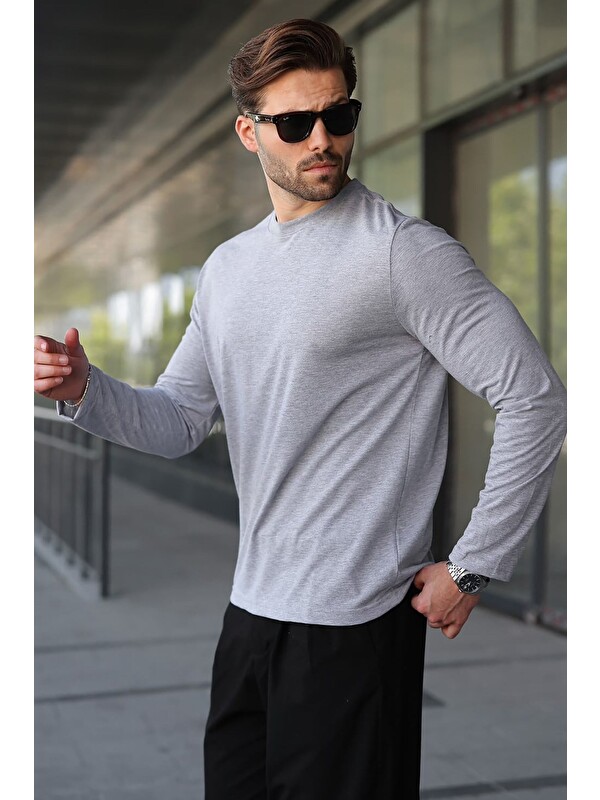 Madmext Grimelanj %100 Pamuklu Slim Fit Erkek Tişört E7187