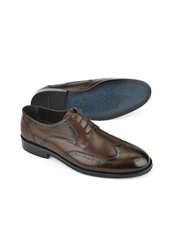 Erkek Hakiki Deri Klasik Ayakkabı 1511027Z409 Kahve - Görsel 5