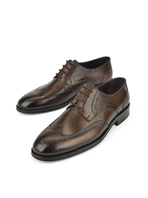 Erkek Hakiki Deri Klasik Ayakkabı 1511027Z409 Kahve - Görsel 6