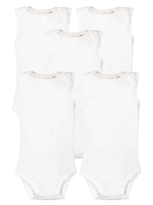 Carter's Bebek Kolsuz Body Set 5'li Paket Beyaz
