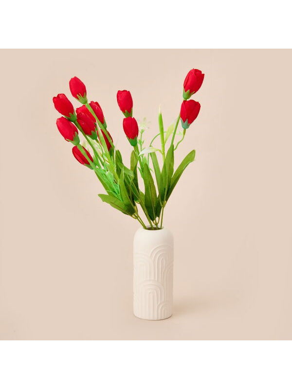 Q-Art Manolya Yapay Çiçek - Kırmızı - 38 cm