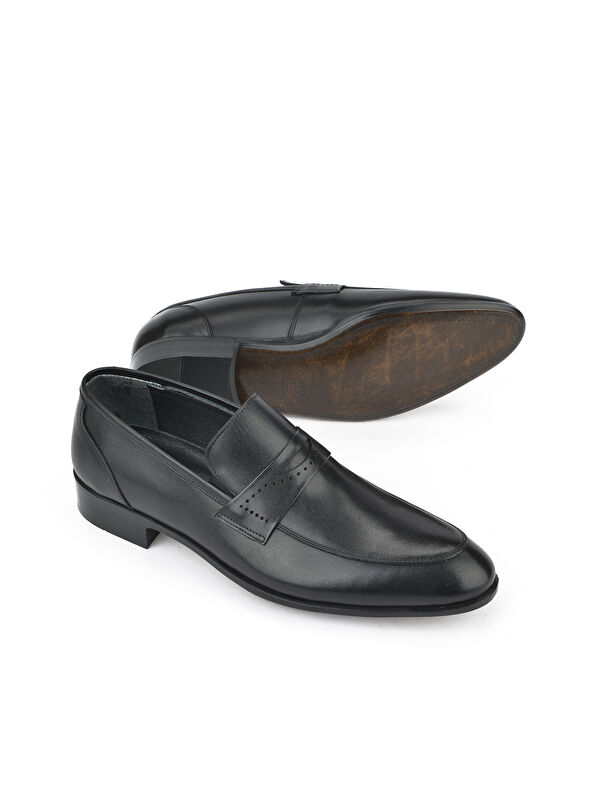 Erkek Hakiki Deri Klasik Ayakkabı 151985Z0140 Siyah - Görsel 5