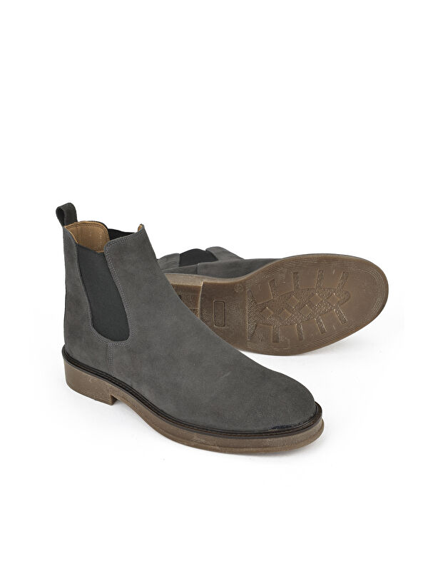 Erkek Hakiki Deri Bot 1431043Z029 Antrasit - Görsel 3